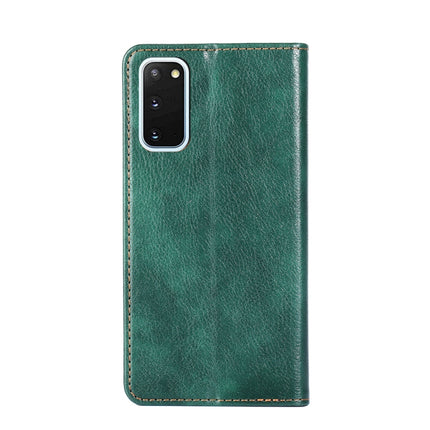 For Samsung Galaxy S20 PU + TPU Gloss Oil Solid Color Magnetic Horizontal Flip Leather Case with Holder & Card Slot & Wallet(Green)-garmade.com