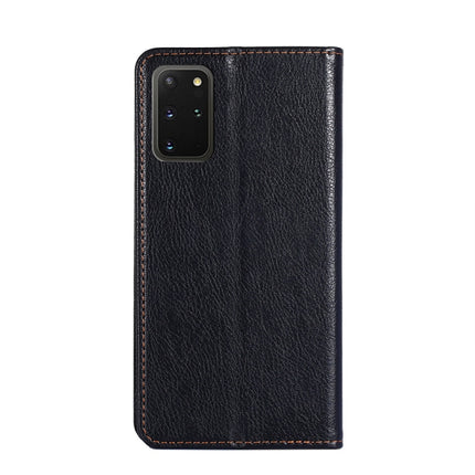 For Samsung Galaxy S20+ PU + TPU Gloss Oil Solid Color Magnetic Horizontal Flip Leather Case with Holder & Card Slot & Wallet(Black)-garmade.com