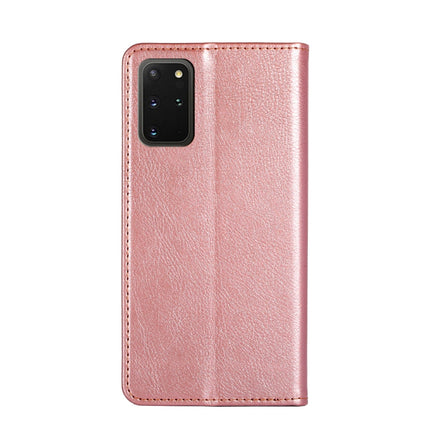 For Samsung Galaxy S20+ PU + TPU Gloss Oil Solid Color Magnetic Horizontal Flip Leather Case with Holder & Card Slot & Wallet(Rose Gold)-garmade.com