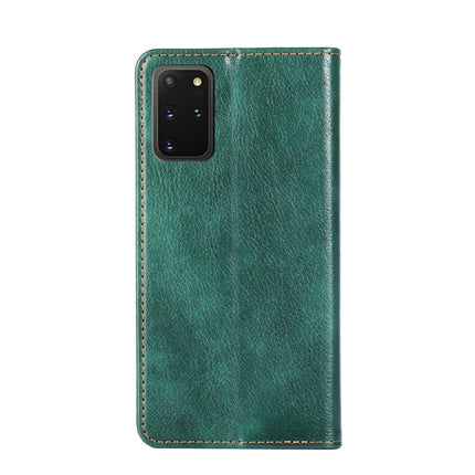 For Samsung Galaxy S20+ PU + TPU Gloss Oil Solid Color Magnetic Horizontal Flip Leather Case with Holder & Card Slot & Wallet(Green)-garmade.com
