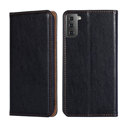 For Samsung Galaxy S21 5G PU + TPU Gloss Oil Solid Color Magnetic Horizontal Flip Leather Case with Holder & Card Slot & Wallet(Black)-garmade.com