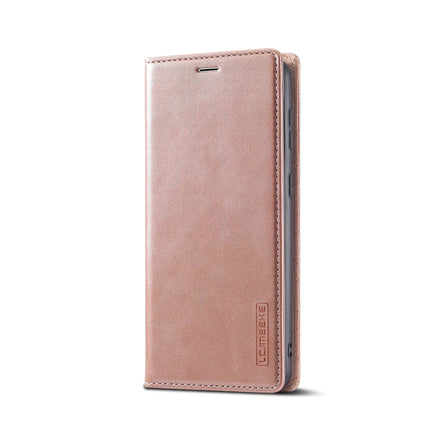 For Samsung Galaxy S21 5G LC.IMEEKE Strong Magnetism Ultra-thin Horizontal Flip Matte TPU + PU Leather Case with Holder & Card Slots & Wallet(Rose Gold)-garmade.com