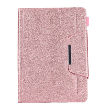 For iPad 10.2 2021 / 2020 / 2019 Glitter Powder Horizontal Flip Leather Case with Holder & Card Slot & Photo Frame & Wallet(Pink)-garmade.com