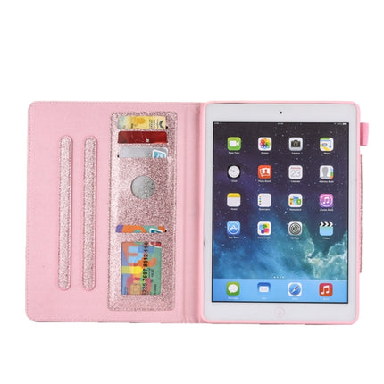 For iPad 10.2 2021 / 2020 / 2019 Glitter Powder Horizontal Flip Leather Case with Holder & Card Slot & Photo Frame & Wallet(Pink)-garmade.com