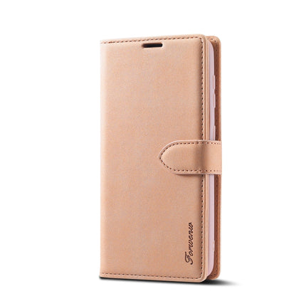 For Samsung Galaxy S21 5G Forwenw F1 Series Matte Strong Magnetism Horizontal Flip Leather Case with Holder & Card Slots & Wallet & Photo Frame(Rose Gold)-garmade.com