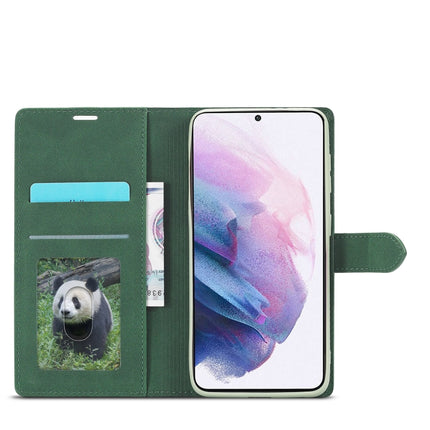 For Samsung Galaxy S21 5G Forwenw F1 Series Matte Strong Magnetism Horizontal Flip Leather Case with Holder & Card Slots & Wallet & Photo Frame(Green)-garmade.com