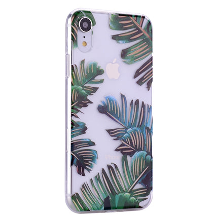 Coloured Drawing Pattern Highly Transparent TPU Protective Case For iPhone X / XS(Banana Leaf)-garmade.com