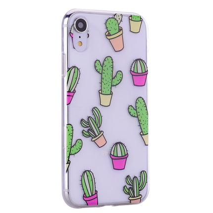 Coloured Drawing Pattern Highly Transparent TPU Protective Case For iPhone X / XS(Cactus)-garmade.com