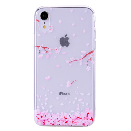 Coloured Drawing Pattern Highly Transparent TPU Protective Case For iPhone X / XS(Cherry Blossom)-garmade.com