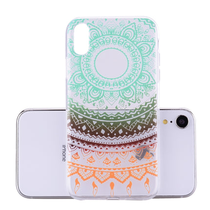 Coloured Drawing Pattern Highly Transparent TPU Protective Case For iPhone X / XS(Colored Flower)-garmade.com