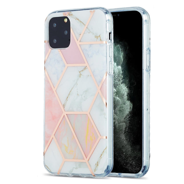 3D Electroplating Marble Pattern TPU Protective Case For iPhone 11 Pro(Pink)-garmade.com