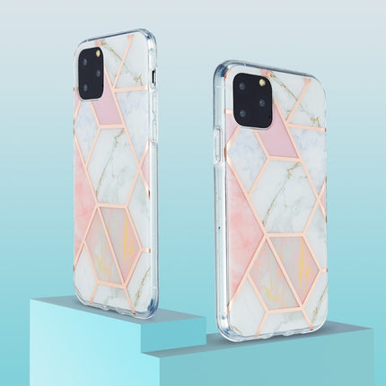 3D Electroplating Marble Pattern TPU Protective Case For iPhone 11 Pro(Pink)-garmade.com