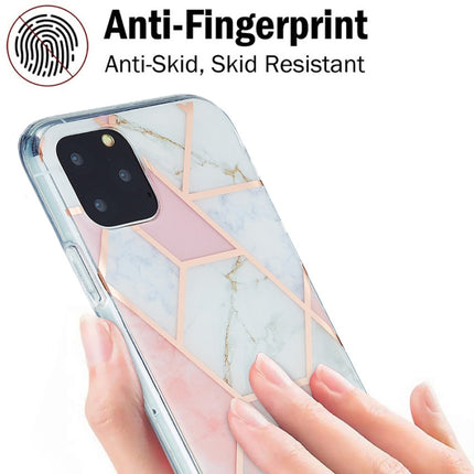3D Electroplating Marble Pattern TPU Protective Case For iPhone 11 Pro(Pink)-garmade.com