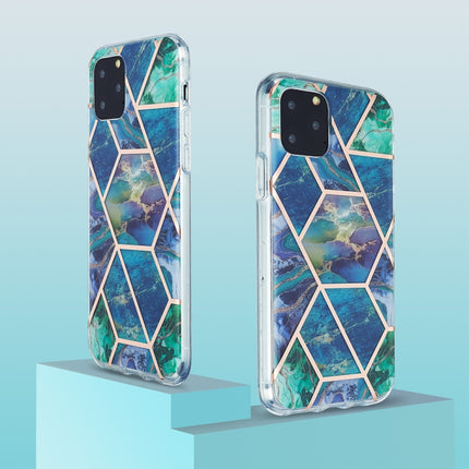 3D Electroplating Marble Pattern TPU Protective Case For iPhone 11 Pro(Dark Green)-garmade.com