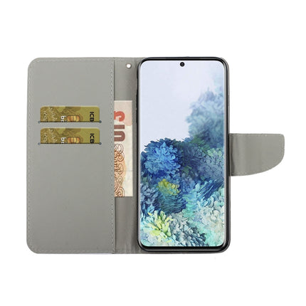 For Samsung Galaxy S21+ 5G Coloured Drawing Pattern Horizontal Flip PU Leather Case with Holder & Card Slots & Wallet & Lanyard(Black Marble)-garmade.com