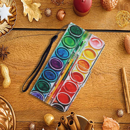 For Samsung Galaxy S21+ 5G Coloured Drawing Pattern Horizontal Flip PU Leather Case with Holder & Card Slots & Wallet & Lanyard(Eye Shadow)-garmade.com