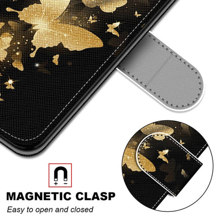 For Samsung Galaxy Note 20 Coloured Drawing Cross Texture Horizontal Flip PU Leather Case with Holder & Card Slots & Wallet & Lanyard(Golden Butterfly Group)-garmade.com