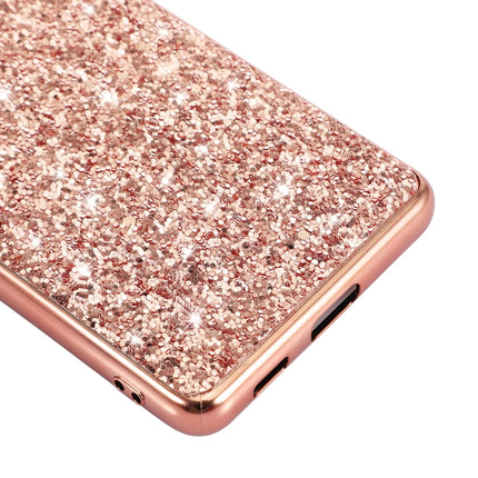 For Samsung Galaxy S21 Ultra 5G Glitter Powder Shockproof TPU Protective Case(Rose Gold)-garmade.com