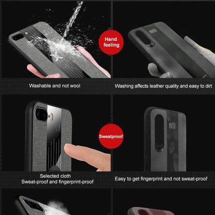 For iPhone SE 2020 & 8 & 7 XINLI Stitching Cloth Texture Shockproof TPU Protective Case(Black)-garmade.com