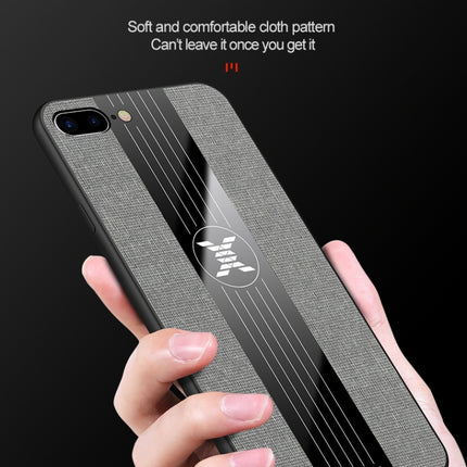 For iPhone SE 2020 & 8 & 7 XINLI Stitching Cloth Texture Shockproof TPU Protective Case(Black)-garmade.com