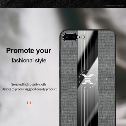 For iPhone SE 2020 & 8 & 7 XINLI Stitching Cloth Texture Shockproof TPU Protective Case(Grey)-garmade.com
