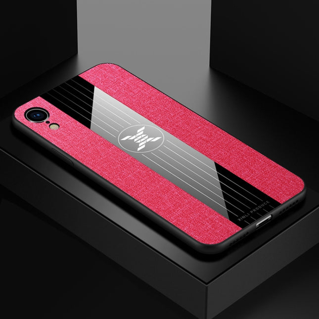For iPhone XR XINLI Stitching Cloth Texture Shockproof TPU Protective Case(Red)-garmade.com