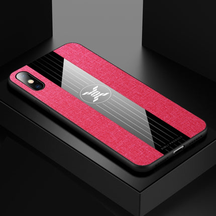 For iPhone X / XS XINLI Stitching Cloth Texture Shockproof TPU Protective Case(Red)-garmade.com