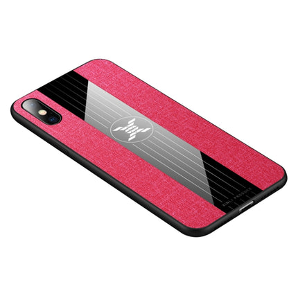 For iPhone X / XS XINLI Stitching Cloth Texture Shockproof TPU Protective Case(Red)-garmade.com