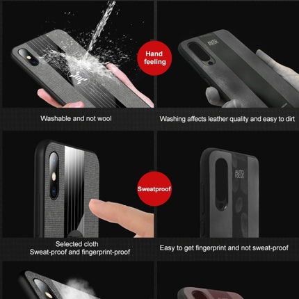 For iPhone XS Max XINLI Stitching Cloth Texture Shockproof TPU Protective Case(Red)-garmade.com