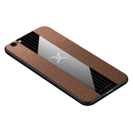 For iPhone 6 & 6s XINLI Stitching Cloth Texture Shockproof TPU Protective Case(Brown)-garmade.com