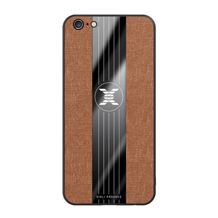 For iPhone 6 & 6s XINLI Stitching Cloth Texture Shockproof TPU Protective Case(Brown)-garmade.com