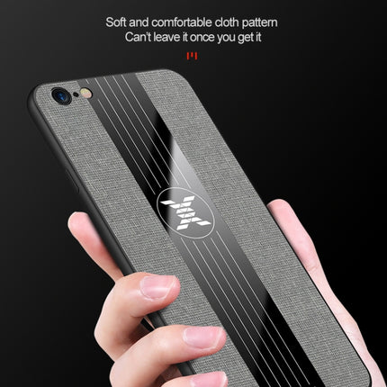 For iPhone 6 Plus & 6s Plus XINLI Stitching Cloth Texture Shockproof TPU Protective Case(Black)-garmade.com