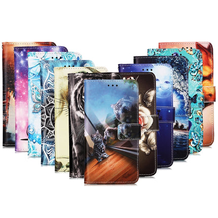 For Samsung Galaxy S21+ 5G Colored Drawing Pattern Plain Weave Horizontal Flip Leather Case with Holder & Card Slot & Wallet & Lanyard(Roses On Black)-garmade.com