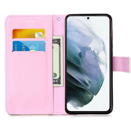 For Samsung Galaxy S21 5G Colored Drawing Pattern Plain Weave Horizontal Flip Leather Case with Holder & Card Slot & Wallet & Lanyard(Baby Panda)-garmade.com