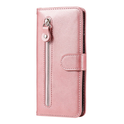 For Samsung Galaxy S21 5G Fashion Calf Texture Zipper Horizontal Flip Leather Case with Holder & Card Slots & Wallet(Rose Gold)-garmade.com