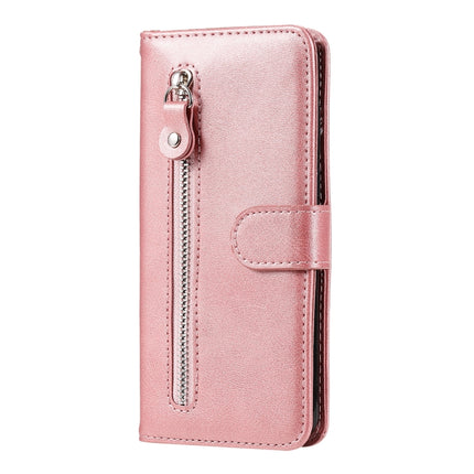 For Samsung Galaxy S21 Plus 5G Fashion Calf Texture Zipper Horizontal Flip Leather Case with Holder & Card Slots & Wallet(Rose Gold)-garmade.com