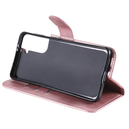 For Samsung Galaxy S21 Plus 5G Fashion Calf Texture Zipper Horizontal Flip Leather Case with Holder & Card Slots & Wallet(Rose Gold)-garmade.com