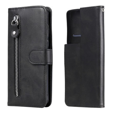 For Samsung Galaxy S21 Ultra 5G Fashion Calf Texture Zipper Horizontal Flip Leather Case with Holder & Card Slots & Wallet(Black)-garmade.com