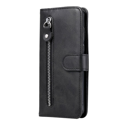 For Samsung Galaxy S21 Ultra 5G Fashion Calf Texture Zipper Horizontal Flip Leather Case with Holder & Card Slots & Wallet(Black)-garmade.com