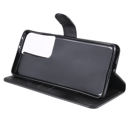 For Samsung Galaxy S21 Ultra 5G Fashion Calf Texture Zipper Horizontal Flip Leather Case with Holder & Card Slots & Wallet(Black)-garmade.com