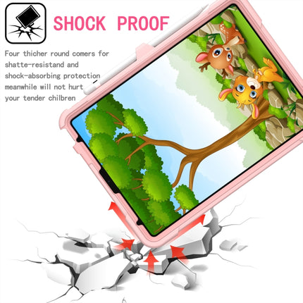 Contrast Color Shockproof Robot Silicone + PC Case with Wristband Holder For iPad Air 2022 / 2020 10.9(Rose Gold)-garmade.com