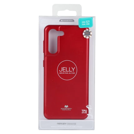 For Samsung Galaxy S21 5G GOOSPERY JELLY Full Coverage Soft Case(Red)-garmade.com