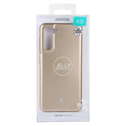 For Samsung Galaxy S21 5G GOOSPERY JELLY Full Coverage Soft Case(Gold)-garmade.com