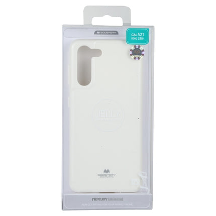 For Samsung Galaxy S21+ 5G GOOSPERY JELLY Full Coverage Soft Case(White)-garmade.com