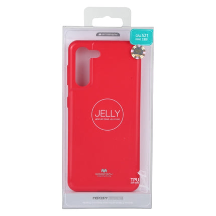 For Samsung Galaxy S21+ 5G GOOSPERY JELLY Full Coverage Soft Case(Rose Red)-garmade.com