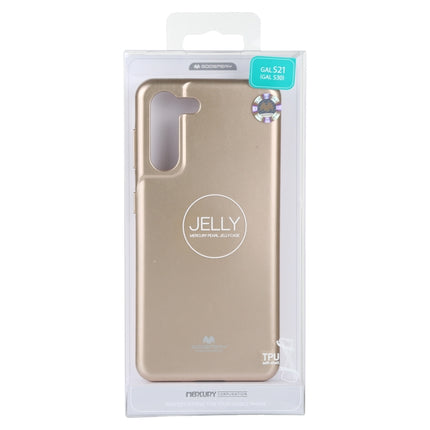 For Samsung Galaxy S21+ 5G GOOSPERY JELLY Full Coverage Soft Case(Gold)-garmade.com