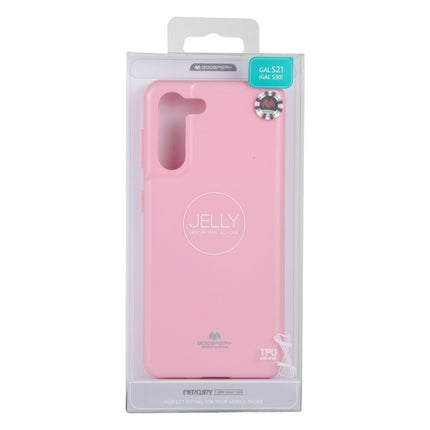 For Samsung Galaxy S21+ 5G GOOSPERY JELLY Full Coverage Soft Case(Pink)-garmade.com