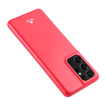 For Samsung Galaxy S21 Ultra 5G GOOSPERY JELLY Full Coverage Soft Case(Rose Red)-garmade.com