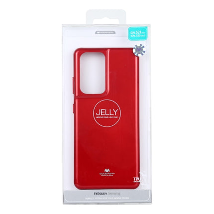 For Samsung Galaxy S21 Ultra 5G GOOSPERY JELLY Full Coverage Soft Case(Red)-garmade.com