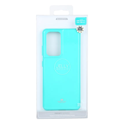 For Samsung Galaxy S21 Ultra 5G GOOSPERY JELLY Full Coverage Soft Case(Mint Green)-garmade.com